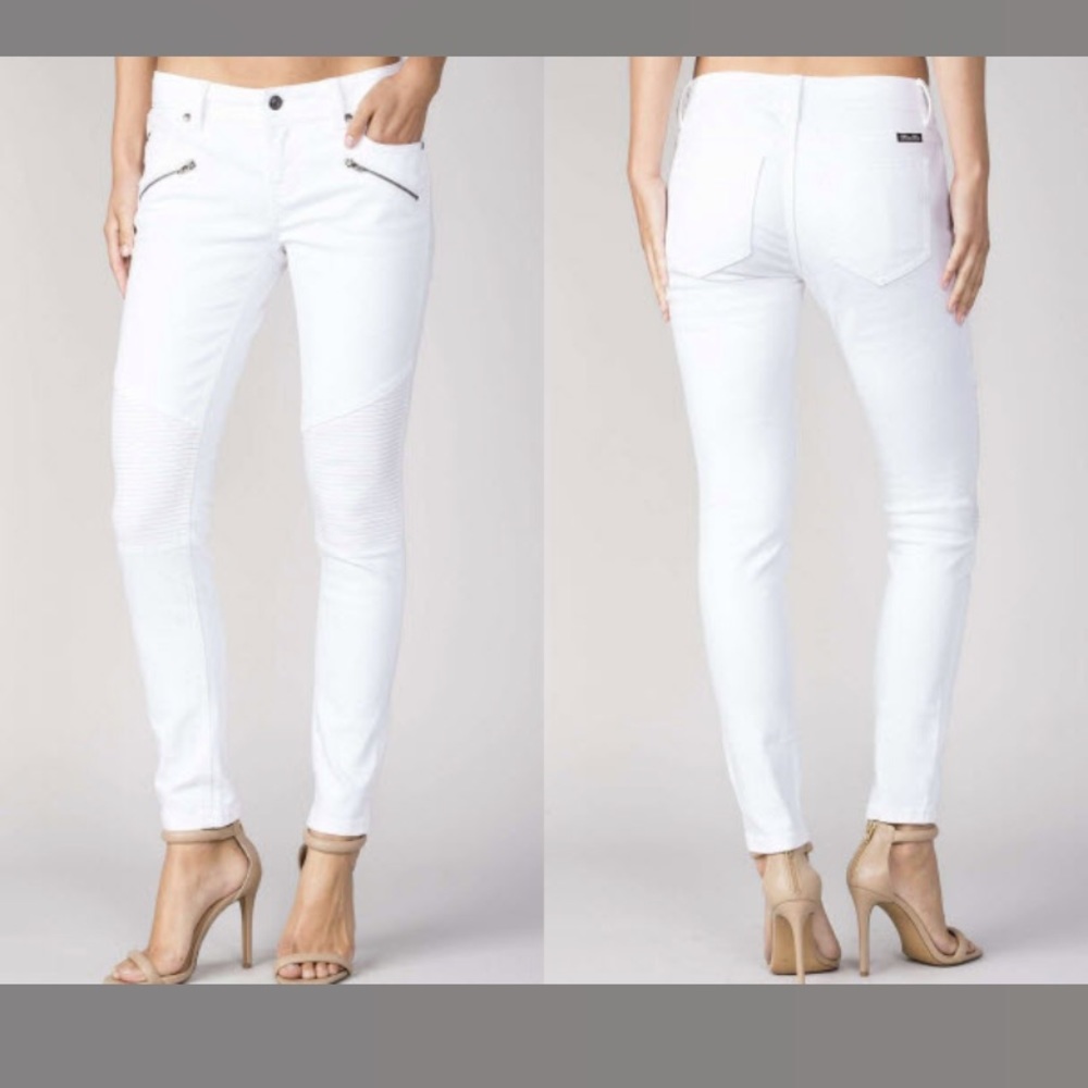 Miss Me White Mid-rise Ankle Skinny Denim Jeans
